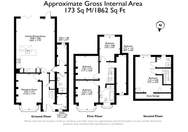 Floor Plan Image for 5 Bedroom End of Terrace House for Sale in Thurloe Gardens, Romford