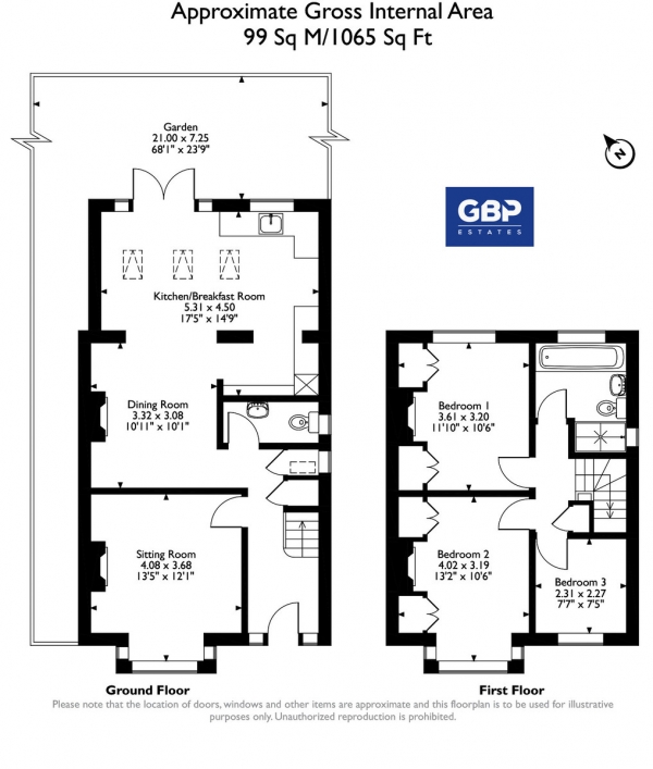 Floor Plan Image for 3 Bedroom Semi-Detached House for Sale in Lytton Road, Gidea Park