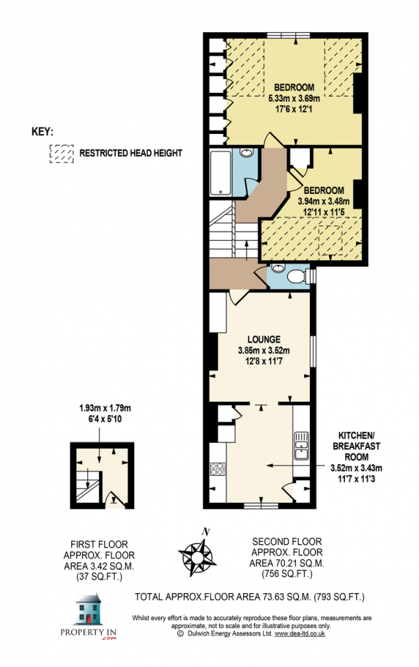 Floor Plan Image for 2 Bedroom Apartment for Sale in Barry Road, London