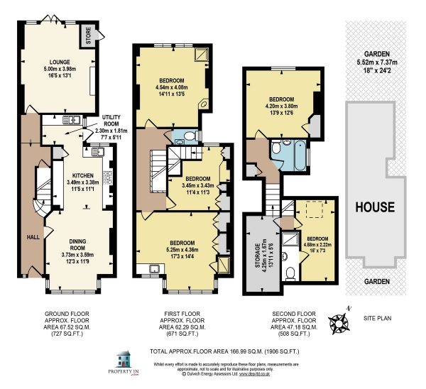 Floor Plan Image for 5 Bedroom Terraced House for Sale in Broxholm Road, West Norwood