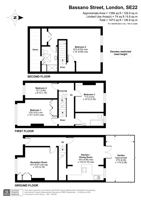 Floor Plan Image for 4 Bedroom Terraced House for Sale in Bassano Street, East Dulwich, London