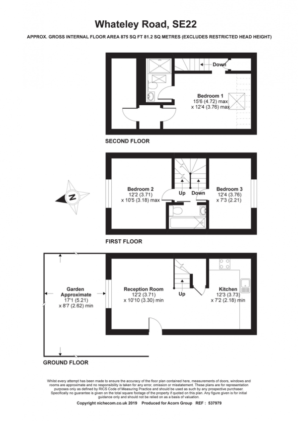 Floor Plan Image for 3 Bedroom Cottage for Sale in Whateley Road, East Dulwich, London