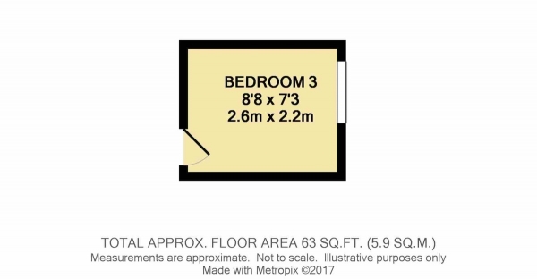 Floor Plan Image for 1 Bedroom Studio to Rent in St Aidans Road, East Dulwich, London