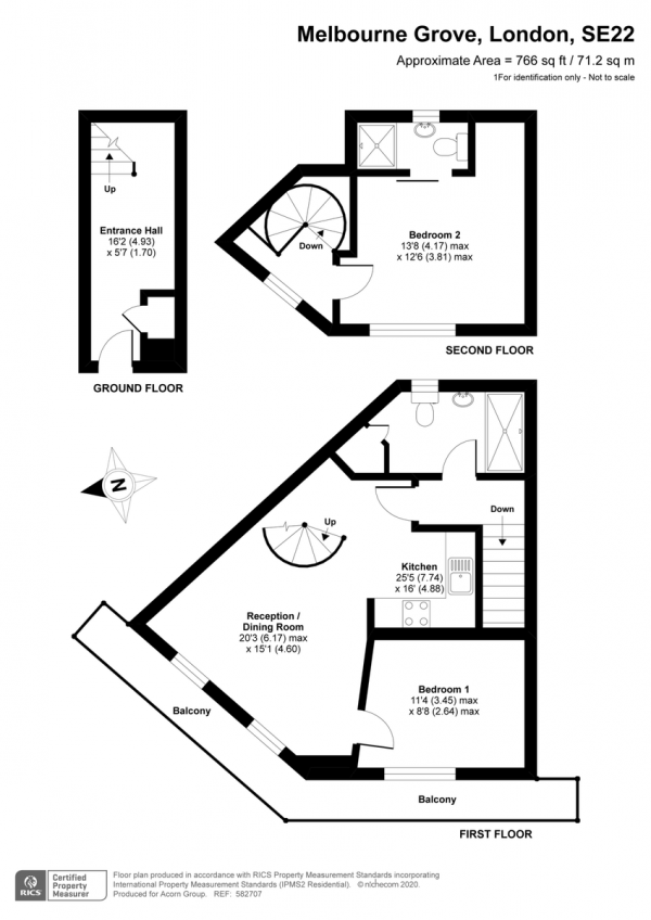 Floor Plan Image for 2 Bedroom Flat for Sale in Melbourne Grove, East Dulwich, London
