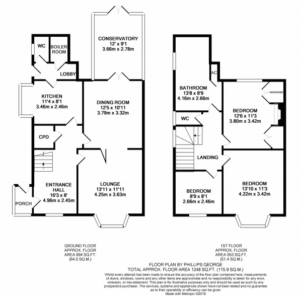 Floor Plan for 3 Bedroom SemiDetached House for Sale in