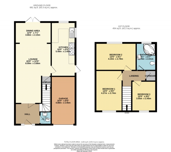 Floor Plan Image for 3 Bedroom Detached House for Sale in Wigston Lane, Aylestone