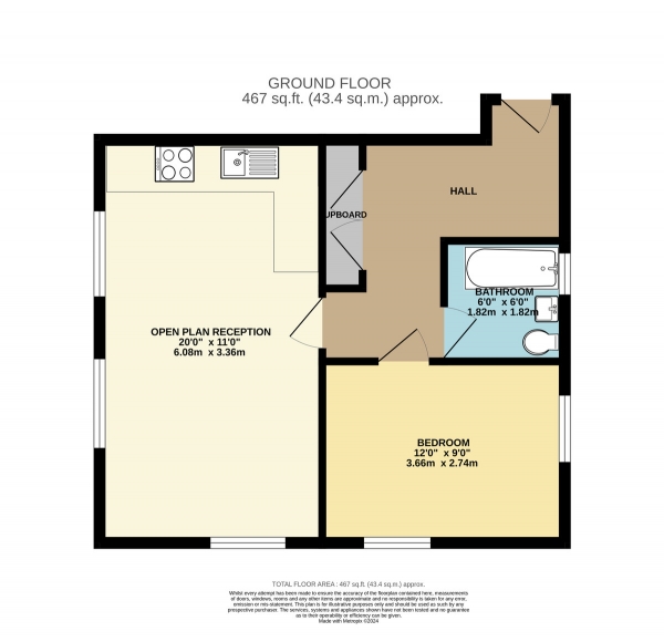 Floor Plan Image for 1 Bedroom Apartment for Sale in Tay Road, Lubbesthorpe