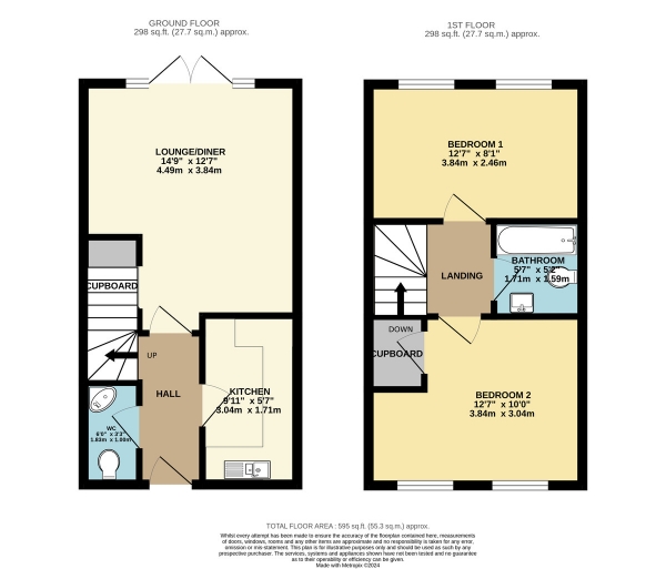 Floor Plan Image for 2 Bedroom Semi-Detached House for Sale in Garner Way, Fleckney