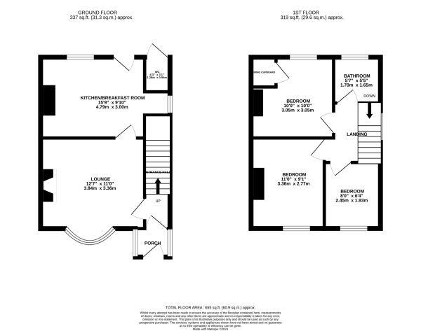 Floor Plan Image for 3 Bedroom Semi-Detached House for Sale in Henley Crescent, Braunstone Town, Leicester