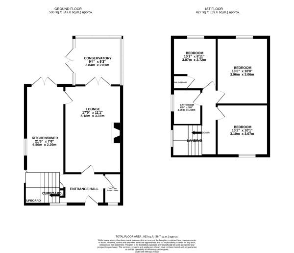 Floor Plan Image for 3 Bedroom Semi-Detached House for Sale in Gorse Lane, Oadby, Leicester