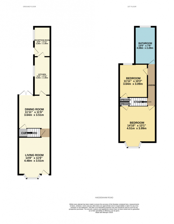 Floor Plan Image for 2 Bedroom End of Terrace House for Sale in Haddenham Road, Leicester