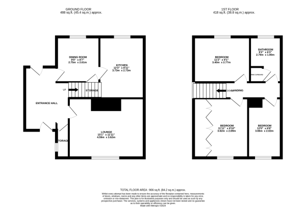 Floor Plan Image for 3 Bedroom Town House for Sale in Threshers Walk, East Goscote, Leicester