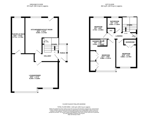 Floor Plan Image for 3 Bedroom Semi-Detached House for Sale in Mere Road, Wigston, Leicester