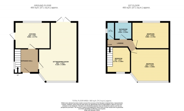 Floor Plan Image for 3 Bedroom Semi-Detached House for Sale in Dorset Avenue, Wigston