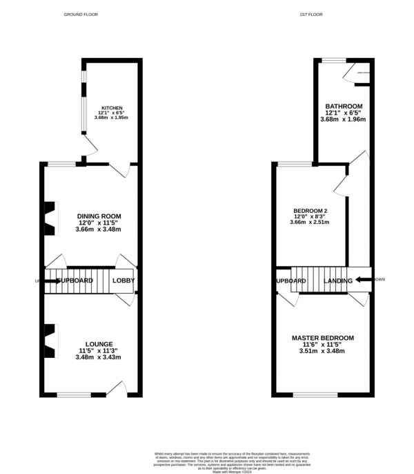 Floor Plan Image for 2 Bedroom End of Terrace House for Sale in Conery Lane, Enderby, Leicester