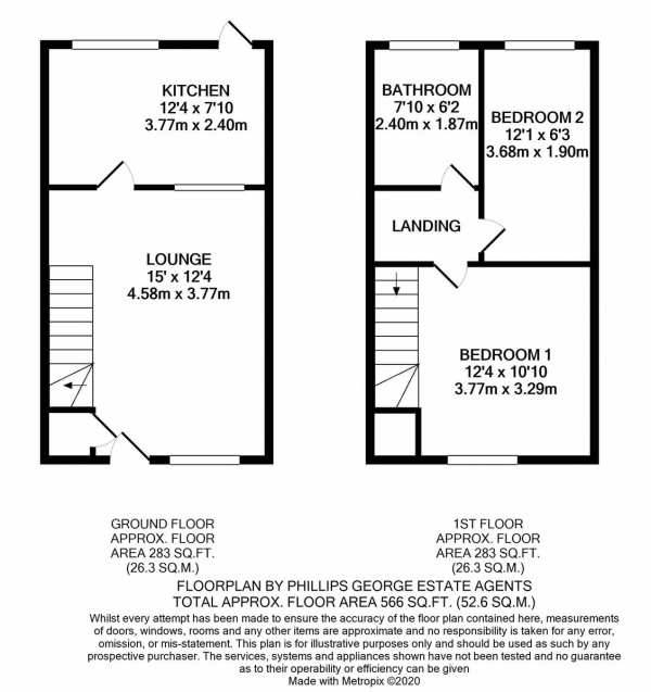 Floor Plan Image for 2 Bedroom Terraced House for Sale in Little Dale, Wigston, Leicester