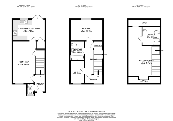 Floor Plan Image for 3 Bedroom Town House for Sale in Sileby Road, Barrow Upon Soar, Loughborough