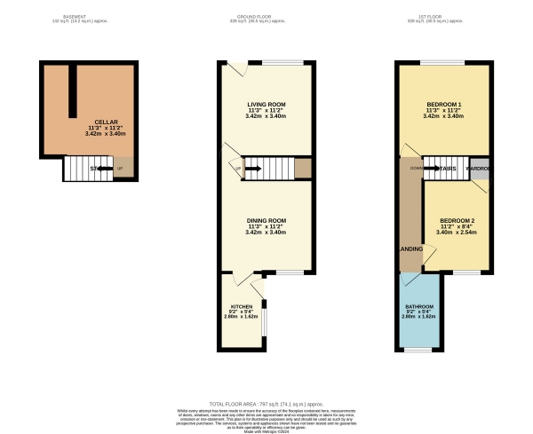 Floor Plan Image for 2 Bedroom Terraced House for Sale in Mostyn Street, West End, Leicester