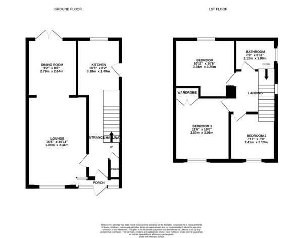 Floor Plan Image for 3 Bedroom Semi-Detached House for Sale in Lichfield Drive, Blaby, Leicester