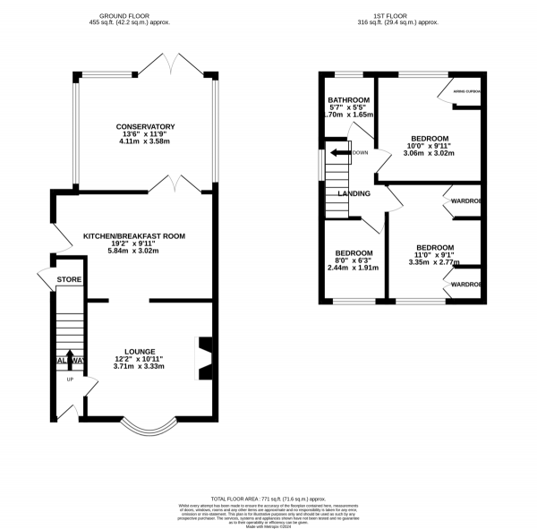 Floor Plan Image for 3 Bedroom Semi-Detached House for Sale in Henley Crescent, Braunstone Town, Leicester