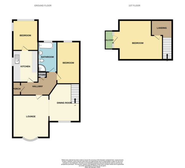 Floor Plan Image for 3 Bedroom Semi-Detached Bungalow for Sale in Oadby Road, Wigston, Leicester