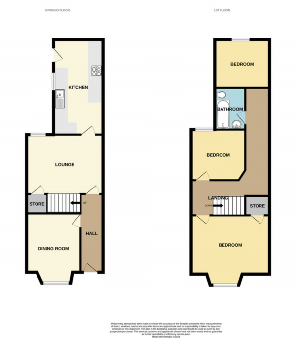 Floor Plan Image for 3 Bedroom Terraced House for Sale in Danvers Road, West End, Leicester