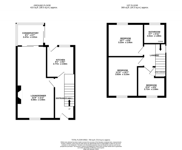 Floor Plan Image for 3 Bedroom Semi-Detached House for Sale in Spinney Halt, Whetstone, Leicester