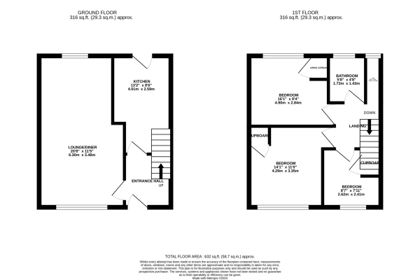 Floor Plan Image for 3 Bedroom Town House for Sale in Runcorn Road, Eyres Monsell, Leicester