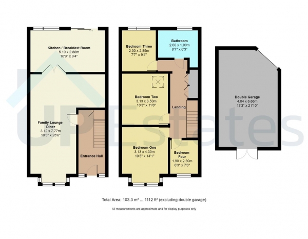 Floor Plan for 4 Bedroom End of Terrace House for Sale in Cheveral Avenue, Coventry, CV6, 3EG -  &pound250,000