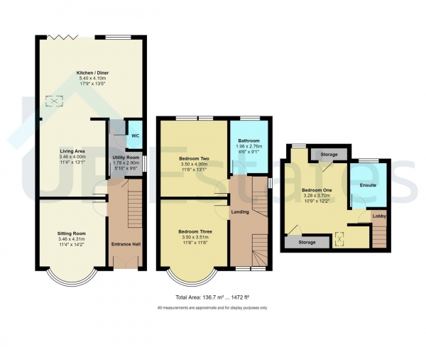 Floor Plan Image for 3 Bedroom Detached House for Sale in Sketchley Road, Burbage