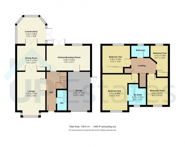 Floor Plan for 4 Bedroom Detached House for Sale in Maidenhair Drive, Rugby, CV23, 0SE - OIRO &pound400,000