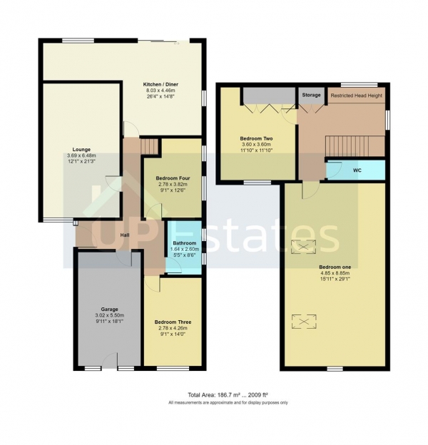 Floor Plan Image for 4 Bedroom Detached Bungalow for Sale in Sherwood Road, Stoke Golding, Nuneaton