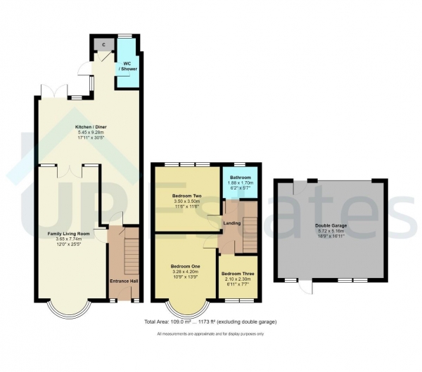 Floor Plan Image for 3 Bedroom Terraced House for Sale in Druid Road, Coventry
