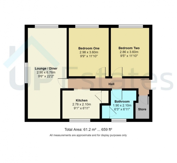 Floor Plan Image for 2 Bedroom Apartment to Rent in Sewall Highway, Coventry