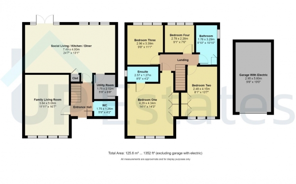 Floor Plan Image for 4 Bedroom Detached House for Sale in Flanders Close, Burbage, Hinckley