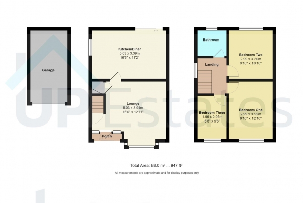 Floor Plan Image for 3 Bedroom Semi-Detached House for Sale in Kirkstone Road, Bedworth