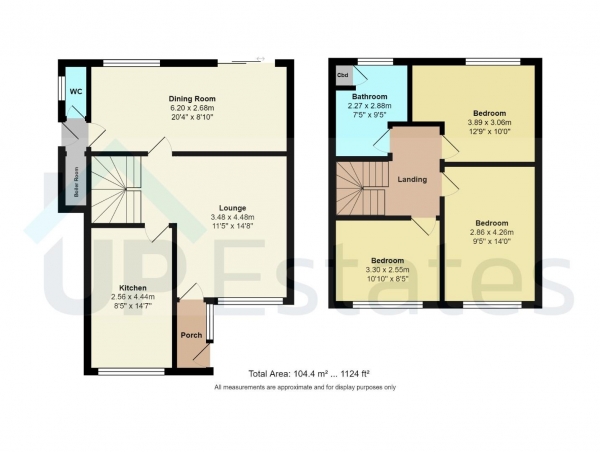 Floor Plan for 3 Bedroom Semi-Detached House for Sale in Spring Road, Coventry, CV6, 7FN -  &pound230,000