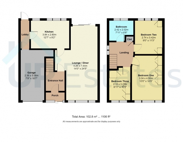 Floor Plan Image for 3 Bedroom Semi-Detached House for Sale in Benn Road, Bulkington, Bedworth