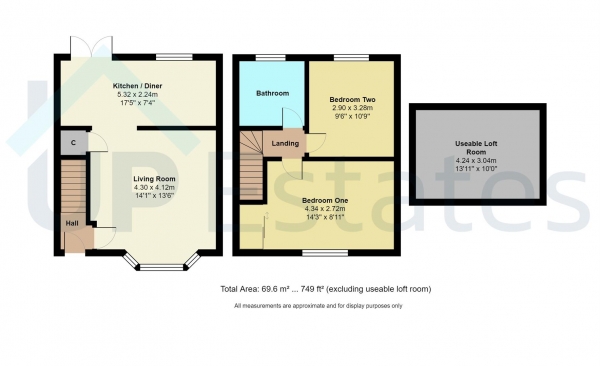 Floor Plan Image for 2 Bedroom End of Terrace House for Sale in Little Fields, Coventry