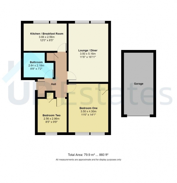 Floor Plan Image for 2 Bedroom Apartment for Sale in Bankside Close, Coventry