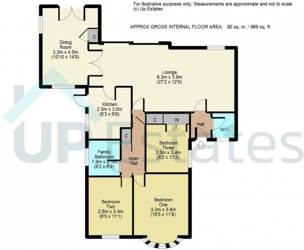 Floor Plan Image for 3 Bedroom Detached Bungalow for Sale in Bulkington Road, Wolvey