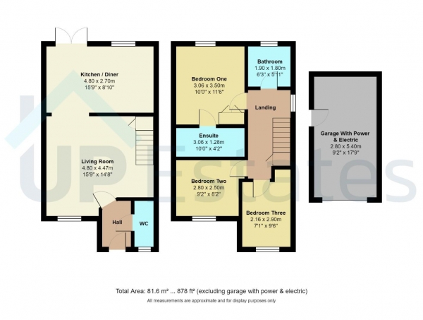 Floor Plan Image for 3 Bedroom Semi-Detached House for Sale in The Pavilion, Copeswood, Coventry