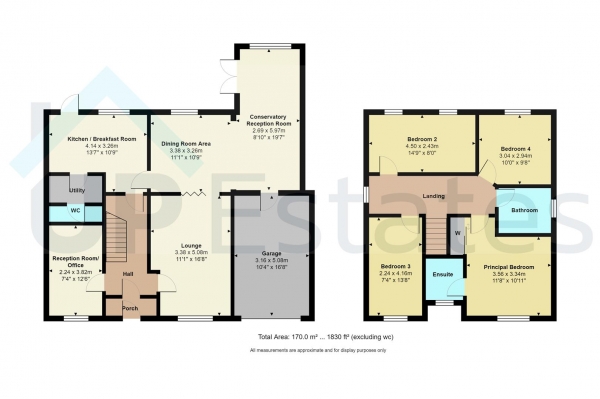 Floor Plan Image for 4 Bedroom Detached House for Sale in Orwell Close, Galley Common, Nuneaton