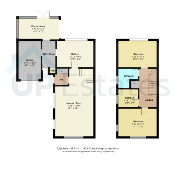 Floor Plan Image for 3 Bedroom Semi-Detached House for Sale in Court Leet, Binley Woods