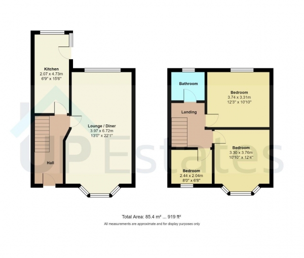 Floor Plan Image for 3 Bedroom Terraced House for Sale in Binley Road, Binley, Coventry