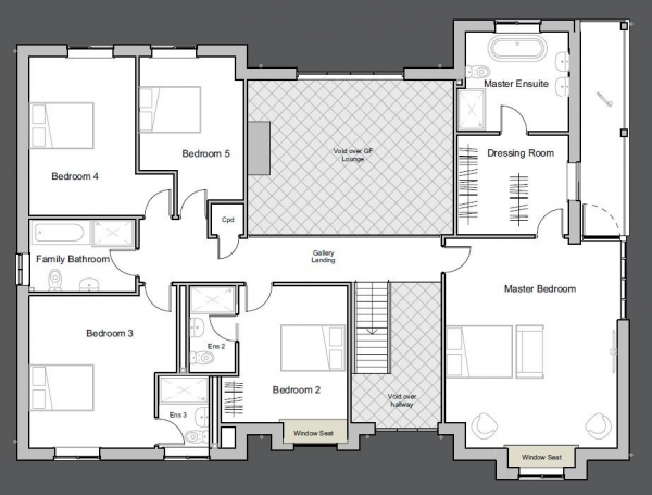 Floor Plan Image for 5 Bedroom Detached House for Sale in Plot 1 The Kilns, Breach Lane, Leicestershire