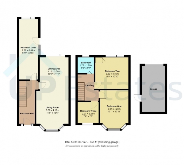 Floor Plan Image for 3 Bedroom Terraced House for Sale in Willenhall Lane, Binley, Coventry