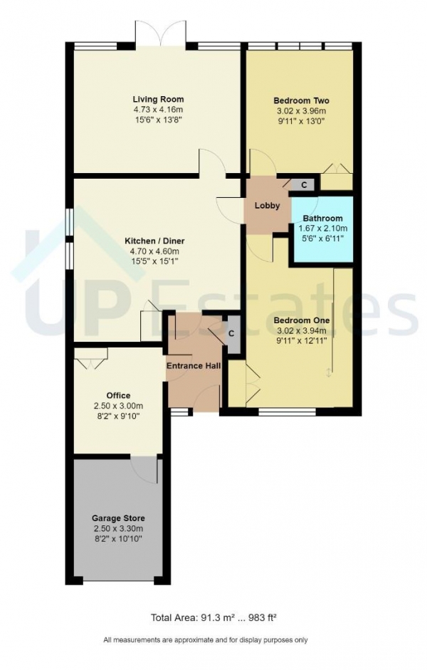 Floor Plan Image for 2 Bedroom Semi-Detached Bungalow for Sale in Carnegie Close, Coventry