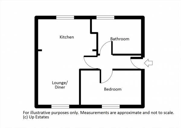 Floor Plan Image for 1 Bedroom Flat for Sale in Lansdowne Street, Coventry