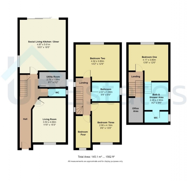 Floor Plan Image for 4 Bedroom Detached House for Sale in Clarence Road, Hinckley